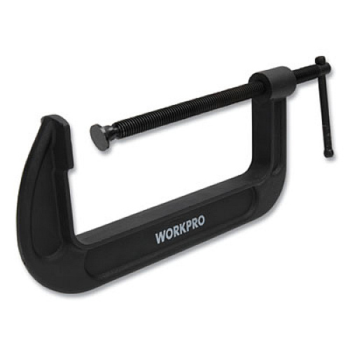 Workpro Steel C-Clamp, 8" Capacity, Black (W032021WE)
