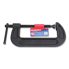 Workpro Steel C-Clamp, 6" Capacity, Black (W032020WE)