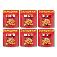 Cheez-It Baked Snack Crackers, Extra Toasty Cheese, 7 oz Bag, 6/Carton (11791)