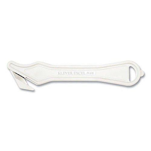 Klever Kutter Excel Plus Safety Cutter, 7" Handle, White, 10/Box (PLS40030W)