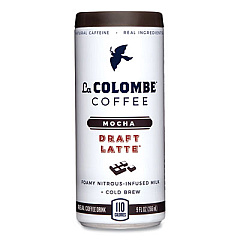 La Colombe Cold Brew Draft Latte, Mocha, 9 oz Can, 12/Carton (LCT00001)