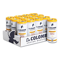 La Colombe Cold Brew Draft Latte, Caramel, 9 oz Can, 12/Carton (LCT00093)