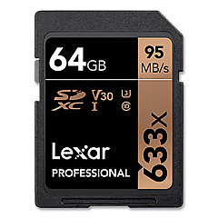 Lexar SDXC Memory Card, UHS-I U1 Class 10, 64 GB (LSD64GCB1NL)