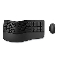 Microsoft Ergonomic Desktop Keyboard and Mouse Combo, Black (RJU00001)