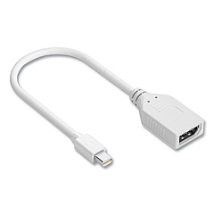 NXT Technologies Mini DisplayPort to DisplayPort Adapter, 6", White (24400023)