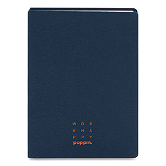 Poppin Work Happy Hard Bound Journal, 1 Subject, Dotted Rule, Lagoon Blue/Clay Cover, 8.3 x 5.8, 99 Sheets (107490)