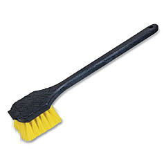 Quickie Gong Brush, Yellow Polypropylene Bristles, 20" Black Polyethylene Handle (226ZQK)