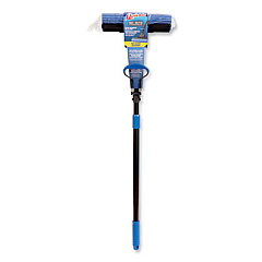 Quickie Bulldozer PVA Roller Mop, 12 x 2 Blue Polyvinyl Alcohol (PVA) Head, 38" to 48" Black/Blue Metal Handle (2077947)
