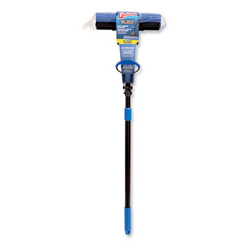 Quickie Bulldozer PVA Roller Mop, 12 x 2 Blue Polyvinyl Alcohol (PVA) Head, 38" to 48" Black/Blue Metal Handle (2077947)