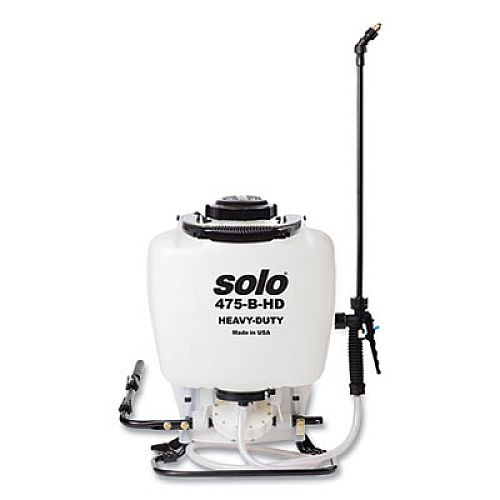 Solo Inc. 470 Professional Series Heavy-Duty Backpack Sprayer, 4 gal, 48" Hose, 28" Wand, Translucent White/Black (475BHD)