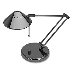 V-Light Classic Halogen Tilt-Arm Desk Lamp, 12" to 15" High, Black Chrome (VSD102BC)