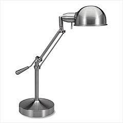 V-Light Full-Spectrum CFL Compact-Fluorescent Tilt-Arm Desk Lamp, 20" to 24" High, Brushed Nickel (VS687372BN)