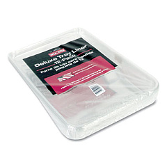 Wooster Deluxe Metal Roller Tray with 12 Clear-PET Form-Fitting Liners, 1 qt Capacity, 11 x 16.5 x 2.5, Bright Steel (0BR4960110)