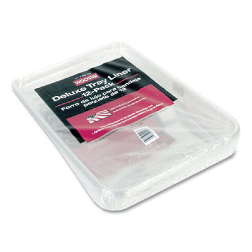 Wooster Deluxe Metal Roller Tray with 12 Clear-PET Form-Fitting Liners, 1 qt Capacity, 11 x 16.5 x 2.5, Bright Steel (0BR4960110)