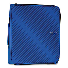 Five Star Zipper Binder, 3 Rings, 2" Capacity, 11 x 8.5, Blue/Gray Zebra Design (72534)