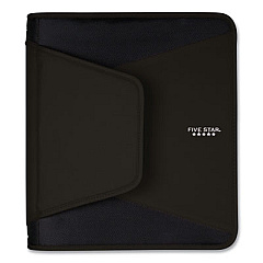 Five Star Tech Zipper Binder, 3 Rings, 1.5" Capacity, 11 x 8.5, Black (72204BNDR)