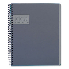 Oxford Idea Collective Professional Notebook, 1 Subject, Medium/College Rule, Gray Cover, 9.5 x 6.62, 80 Sheets (57013IC)