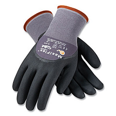 MaxiFlex Ultimate Seamless Knit Nylon Gloves, Nitrile Coated MicroFoam Grip on Palm, Fingers and Knuckles, Small, Gray, 12 Pairs (34875S)