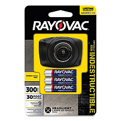 Rayovac Virtually Indestructible LED Headlight, 3 AAA Batteries (Included), 136 m Projection, Black (DIYPHLAAABTA)