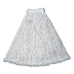 Rubbermaid Commercial Cut-End Cotton Wet Mop Heads, 15 x 6, White (3486266)