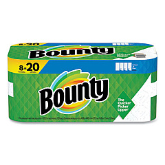 Bounty Select-a-Size Kitchen Roll Paper Towels, 2-Ply, 5.9 x 11, White, 123 Sheets/Roll, 8 Double Plus Rolls/Pack (66924)