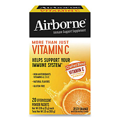 Airborne Immune Support Effervescent Powder On-The-Go Packs, Orange, 20 Count (90060)