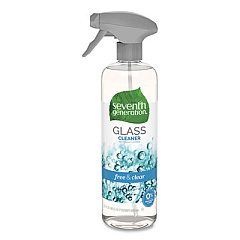 Seventh Generation Natural Glass and Surface Cleaner, Free and Clear/Unscented, 23 oz Trigger Spray Bottle, 8/Carton (44711CT)