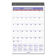 AT-A-GLANCE Repositionable Wall Calendar, 15.5 x 22.75, White/Blue/Red Sheets, 12-Month (Jan to Dec): 2023 (PM17RP28)