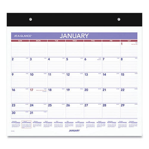 AT-A-GLANCE Repositionable Wall Calendar, 15 x 12, White/Blue/Red Sheets, 12-Month (Jan to Dec): 2023 (PM15RP28)
