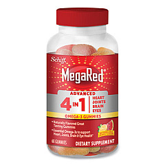 MegaRed Advanced 4-in-1 Omega-3 Gummies, 60 Count (10435)