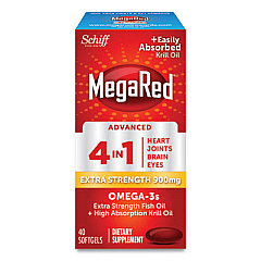 MegaRed Advanced 4-in-1 Omega-3 Softgel, 900 mg, 40 Count (96399)