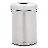 Rubbermaid Commercial Refine Series Waste Receptacle, 16 gal, Plastic/Stainless Steel (2147550)