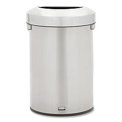 Rubbermaid Commercial Refine Series Waste Receptacle, 16 gal, Plastic/Stainless Steel (2147550)