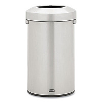 Rubbermaid Commercial Refine Series Waste Receptacle, 23 gal, Plastic/Stainless Steel (2147584)