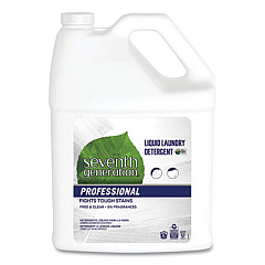 Seventh Generation Professional Liquid Laundry Detergent, Free and Clear Scent, 1 gal Bottle, 2/Carton (44891CT)