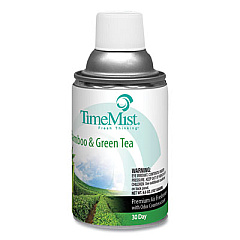 TimeMist Premium Metered Air Freshener Refill, Bamboo and Green Tea 6.6 oz Aerosol Spray, 12/Carton (1047606)