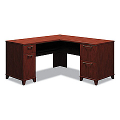 Bush Enterprise Collection L-Desk Pedestal, 60" x 60" x 29.75", Harvest Cherry, (Box 1 of 2) (2930CSA103)