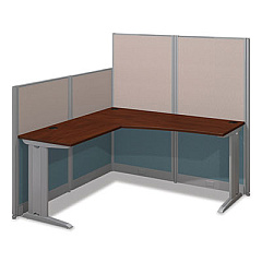 Bush Series C Collection Left Corner Desk Module, 71.13" x 35.5" x 29.88", Natural Cherry/Graphite Gray (WC72432)