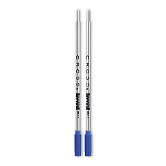 Refills for Cross Ballpoint Pens, Medium Conical Tip, Blue Ink, 2/Pack (85112)