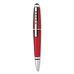 Cross Edge Gel Pen, Retractable, Medium 0.7 mm, Black Ink, Red Barrel (AT05557)