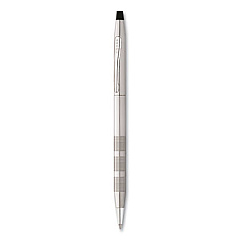 Cross Classic Century Twist-Action Ballpoint Pen, Retractable, Medium 1 mm, Black Ink, Satin Chrome Barrel (AT008214)