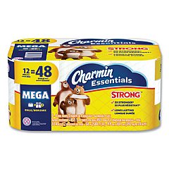 Charmin Essentials Strong Bathroom Tissue, Septic Safe, 1-Ply, White, 4 x 3.92, 451/Roll,12 Roll/Pack (65705)
