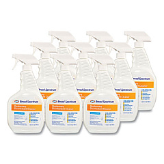 Clorox Broad Spectrum Quaternary Disinfectant Cleaner, 32 oz Spray Bottle, 9/Carton (30649)