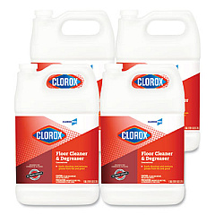 Clorox Professional Floor Cleaner and Degreaser Concentrate, 1 gal Bottle, 4/Carton (30892CT)