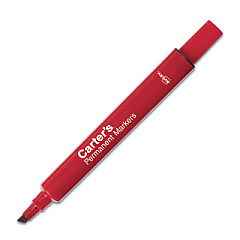 Carter's Large Desk Style Permanent Marker, Broad Chisel Tip, Red (27177)
