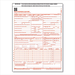 ComplyRight CMS-1500 Health Insurance Claim Forms, One-Part, 8.5 x 11, 500/Box (650656)