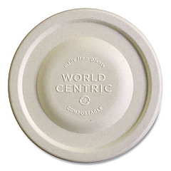 World Centric Fiber Lids for Bowls, 4.7" Diameter, Natural, 1,000/Carton (BOLFB12LF)