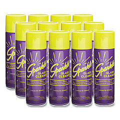 Sparkle Glass Cleaner, 20 oz Aerosol Spray, 12/Carton (20620CT)
