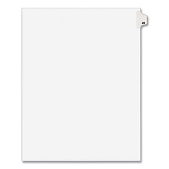 Preprinted Legal Exhibit Side Tab Index Dividers, Avery Style, 10-Tab, 26, 11 x 8.5, White, 25/Pack, (1026) (01026)