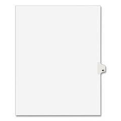 Preprinted Legal Exhibit Side Tab Index Dividers, Avery Style, 10-Tab, 40, 11 x 8.5, White, 25/Pack, (1040) (01040)